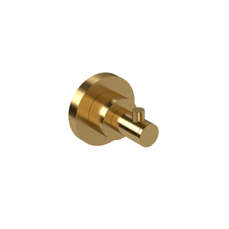 Brushed Gold Zinc Wall-Mounted Single Robe Hook