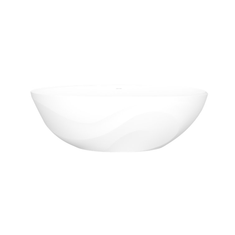 Seros 65" Matte White Freestanding Soaking Bathtub