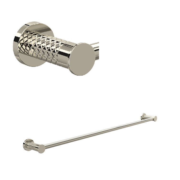 Tenerife Polished Nickel 24" Transitional Wall Mounted Towel Bar
