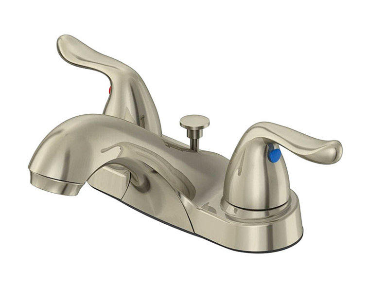 OakBrook Brushed Nickel 4" Centerset 2-Handle Bathroom Faucet