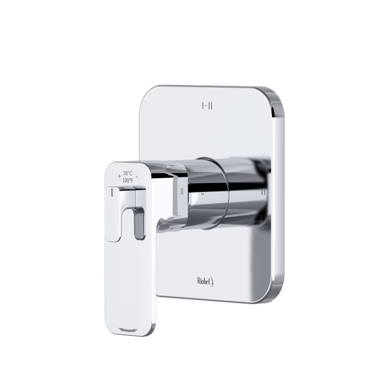 Equinox Chrome Wall-Mounted Lever Thermostatic Valve Trim