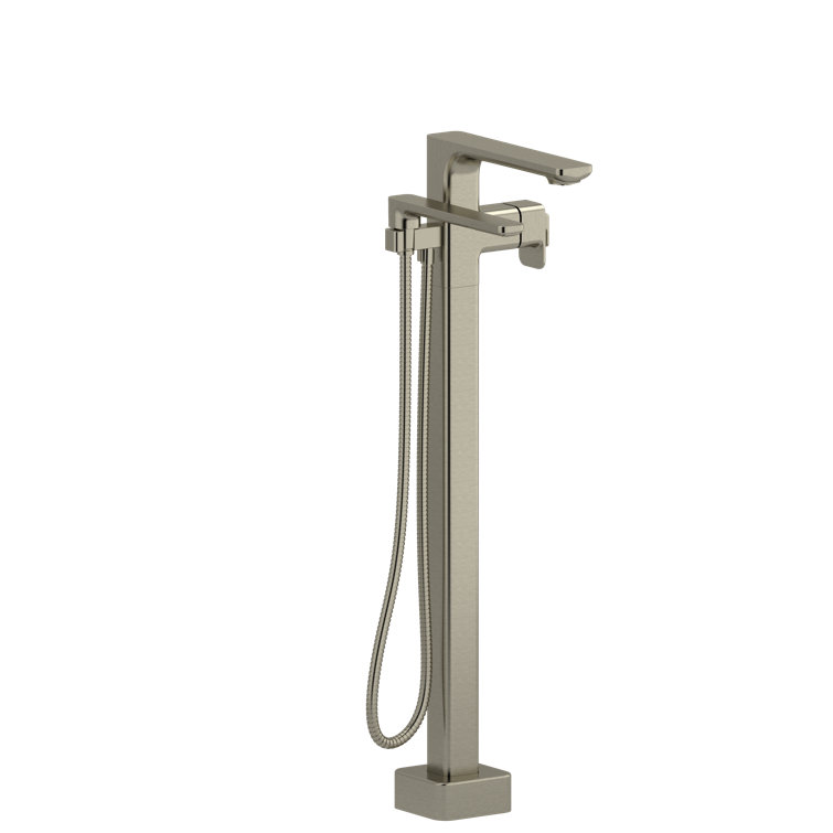 Equinox Modern Nickel Tone Floor Mount Tub Filler