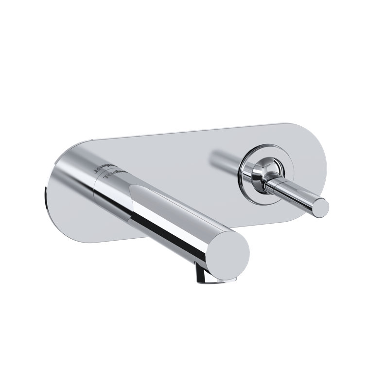 Modern Chrome Wall Mount Single-Lever Lavatory Faucet
