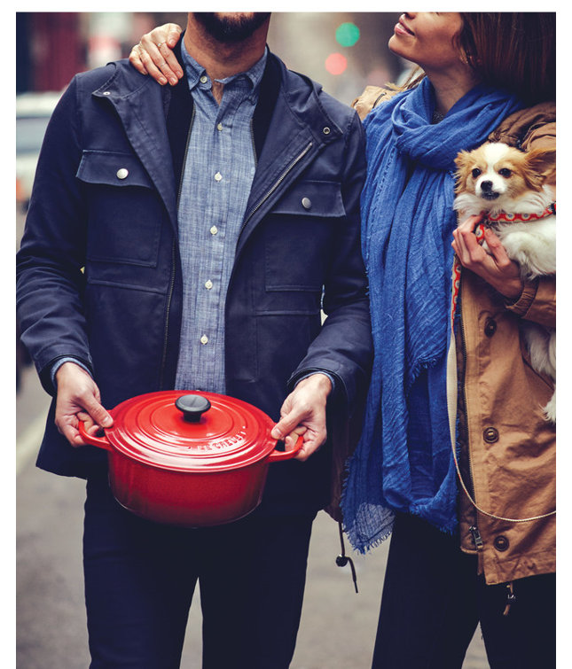Caribbean Blue Enameled Cast Iron Round Dutch Oven with Lid