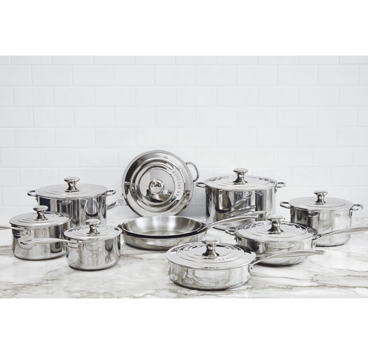 Le Creuset 7 Quart Stainless Steel Stockpot with Lid