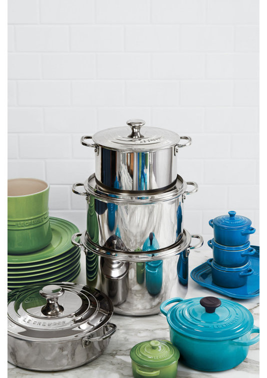 Le Creuset 7 Quart Stainless Steel Stockpot with Lid