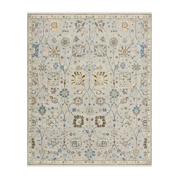 Bristol Gray Hand-Knotted Wool 8' x 10' Area Rug