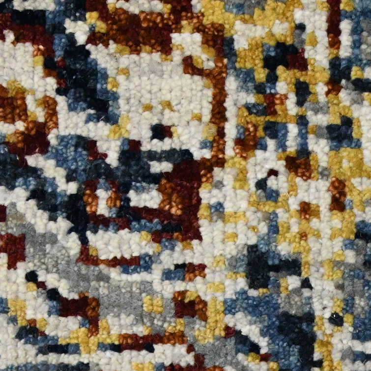 Bristol Blue Hand-Knotted Wool 2' x 3' Area Rug