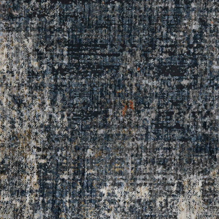 Gray and Beige Synthetic Oriental Rectangular Area Rug 7'10" x 9'10"