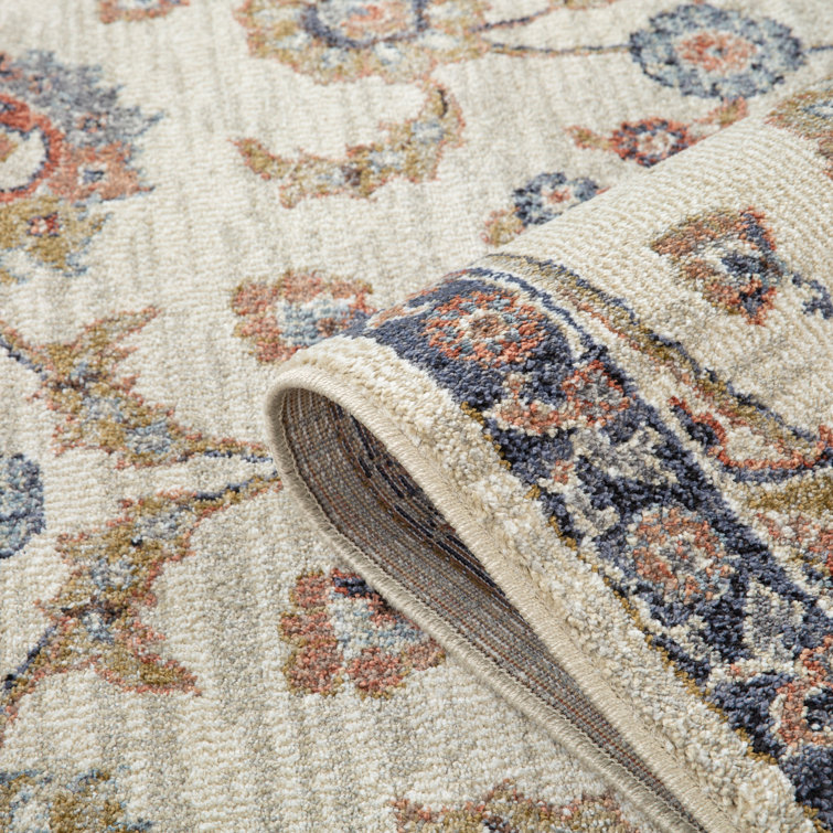 Ivory Jordan Bea Floral Synthetic 5'3" x 7'6" Area Rug