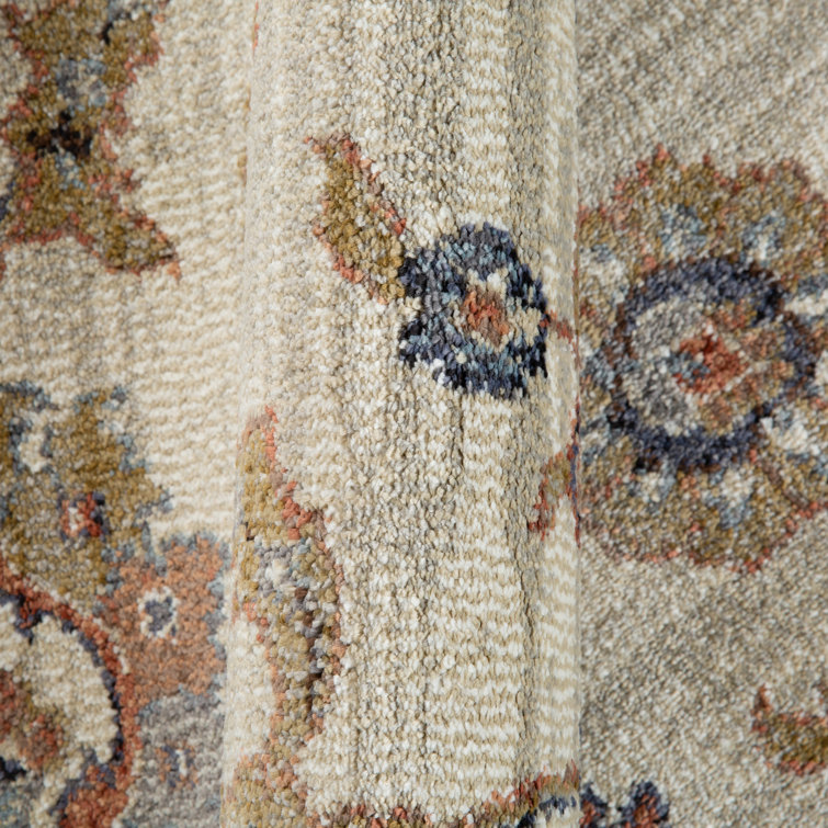 Ivory Jordan Bea Floral Synthetic 5'3" x 7'6" Area Rug