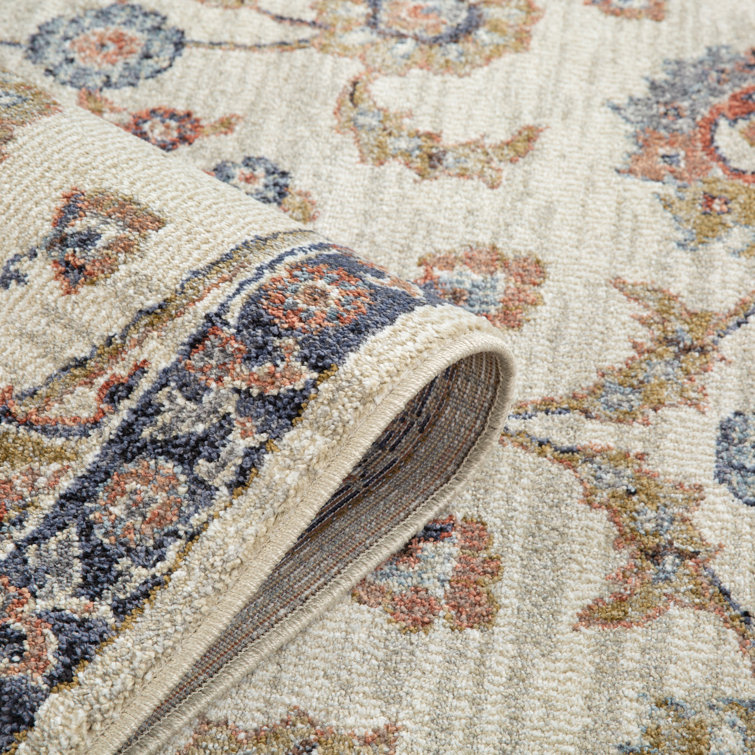 Ivory Jordan Bea Floral Synthetic 5'3" x 7'6" Area Rug