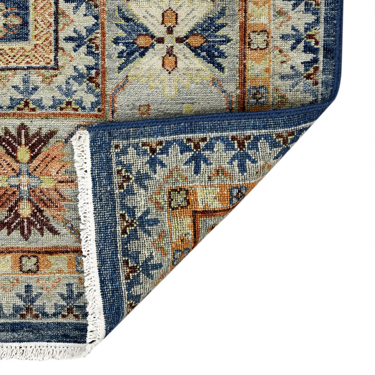 Hand-Knotted Blue Wool Oriental Area Rug 2' x 3'