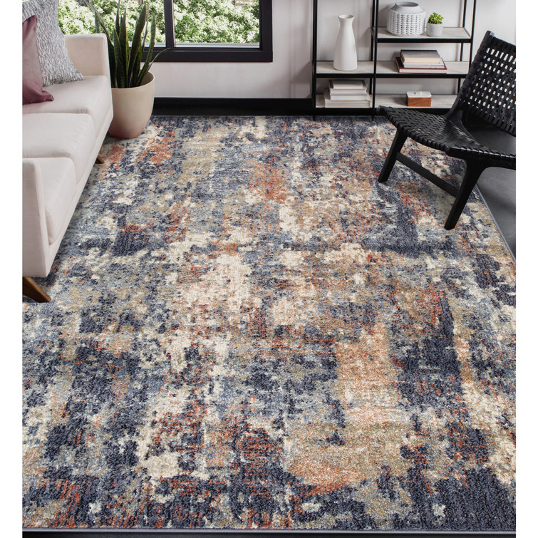 Jordan Cary Abstract Multi-Color Synthetic Area Rug 5'3" x 7'6"