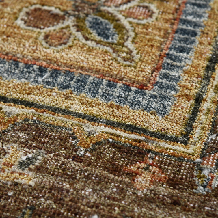 Traditional Brown Hand-Knotted Wool Area Rug 2' x 3'