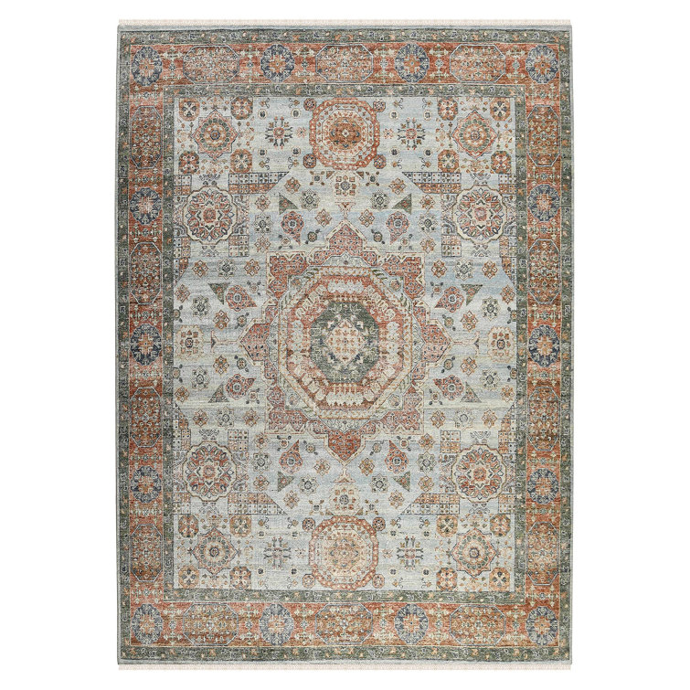 Blue Hand-Knotted Wool Traditional Area Rug 2' x 3'