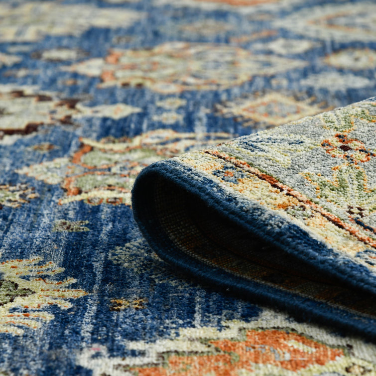 Oriental Handmade Hand-Knotted Area Rug in Blue/Gray
