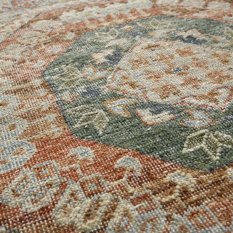 Blue Hand-Knotted Wool Traditional Area Rug 2' x 3'