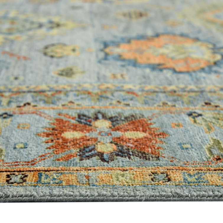 Gray Hand-Knotted Wool Traditional Area Rug 9' x 12'