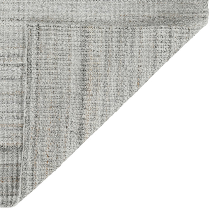 Gray Geometric Hand-Woven Outdoor Polyester Rug 4' x 6'