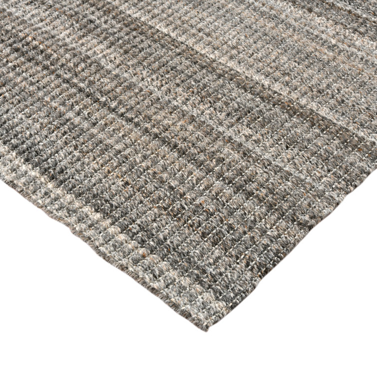 Atlantic Striped Brown Hand-Woven Outdoor Polyester Rug