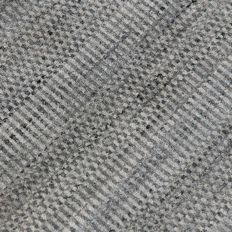 Elegant Silver 8' x 10' Hand-Knotted Wool & Viscose Area Rug