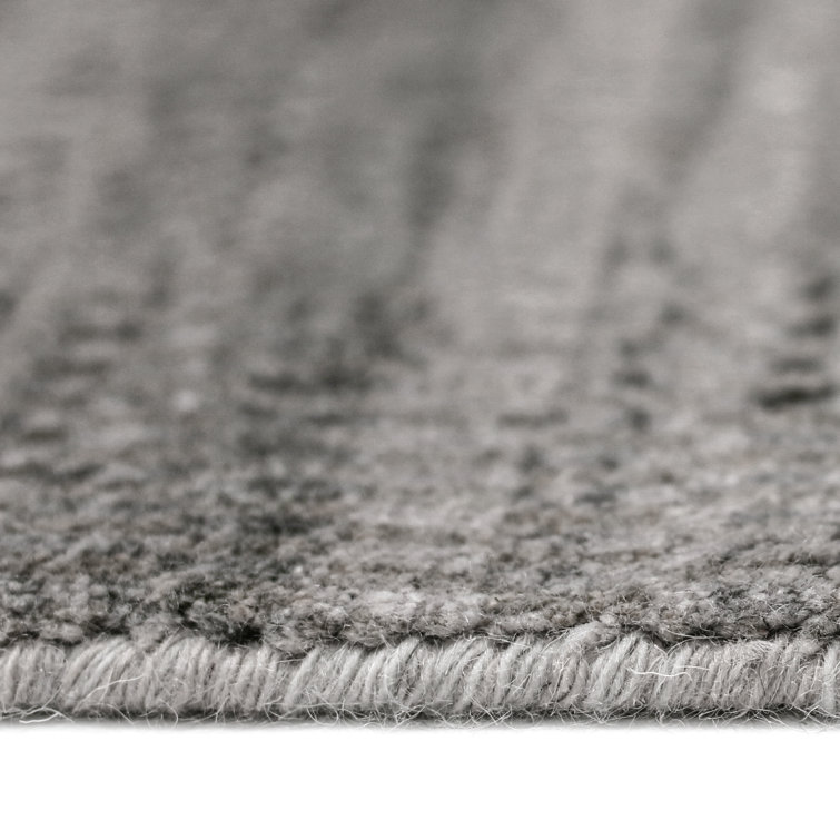 Elegant Silver 8' x 10' Hand-Knotted Wool & Viscose Area Rug