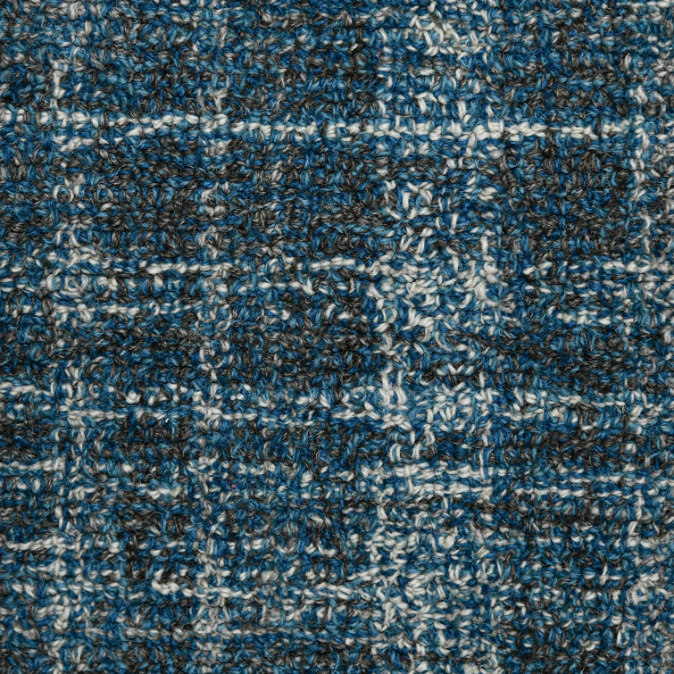 Turquoise Laurel Elegance 7'6"x9'6" Hand-Tufted Wool Area Rug