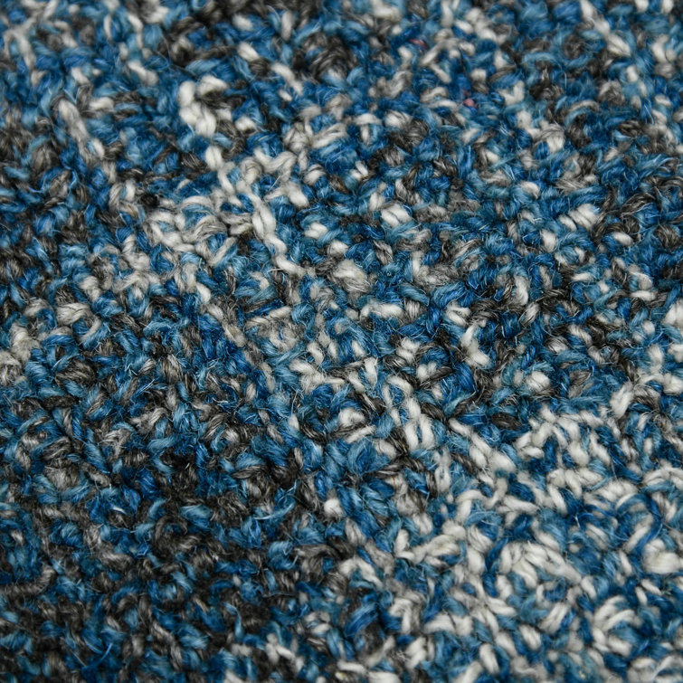 Turquoise Laurel Elegance 7'6"x9'6" Hand-Tufted Wool Area Rug