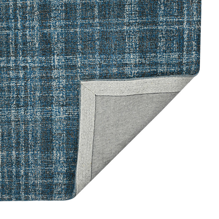 Turquoise Laurel Elegance 7'6"x9'6" Hand-Tufted Wool Area Rug