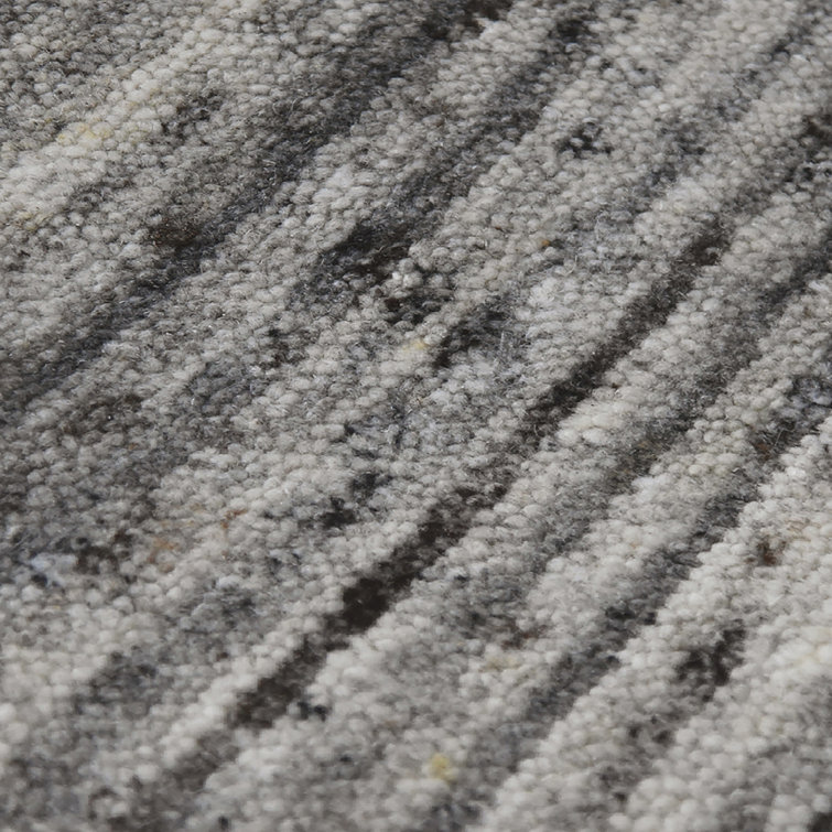 Heaven Handmade Flatweave Wool Gray Area Rug
