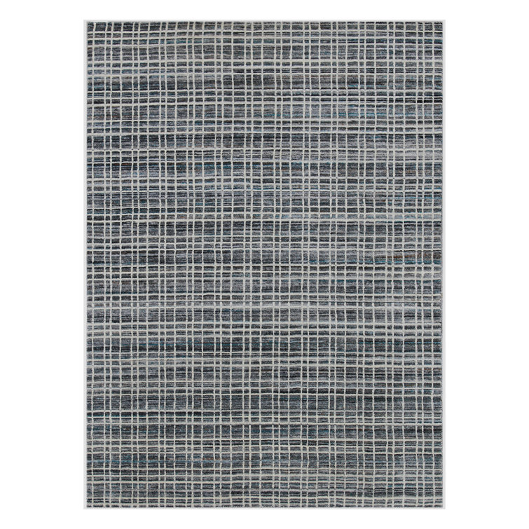 LuxaGrace Gray Handmade Wool-Blend 5'x8' Area Rug