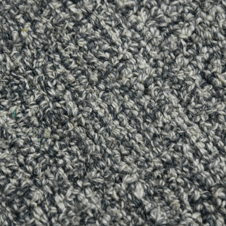 Gray Hand-Tufted Wool Rectangular Area Rug 5' x 7'