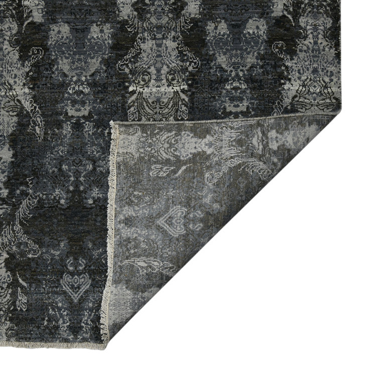 Reversible Hand-Knotted Blue Spot Wool Area Rug 8'x10'