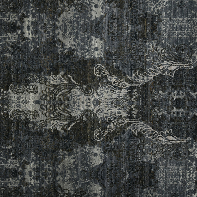 Reversible Hand-Knotted Blue Spot Wool Area Rug 8'x10'