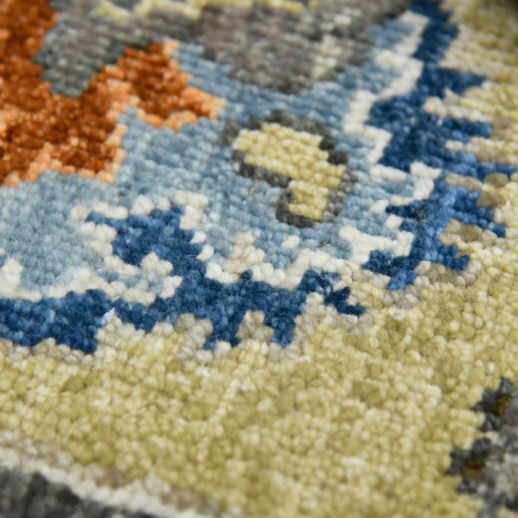 Hand-Knotted Classic Blue Wool Area Rug 2' x 3'