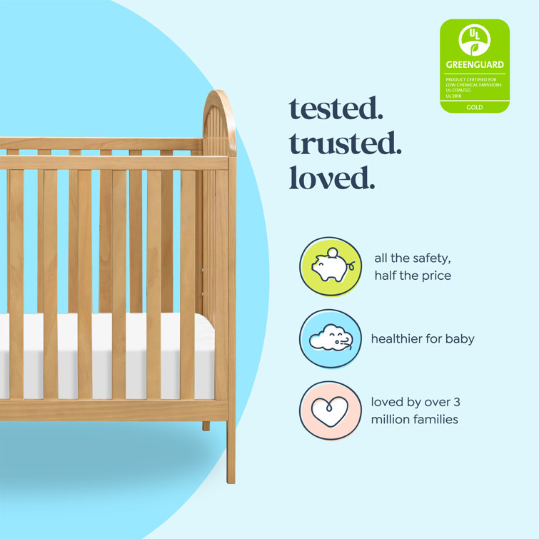 Honey Wood 3-in-1 Convertible Crib