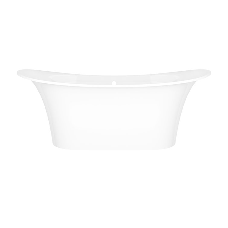 Toulouse 71" White Freestanding Oval Soaking Bathtub