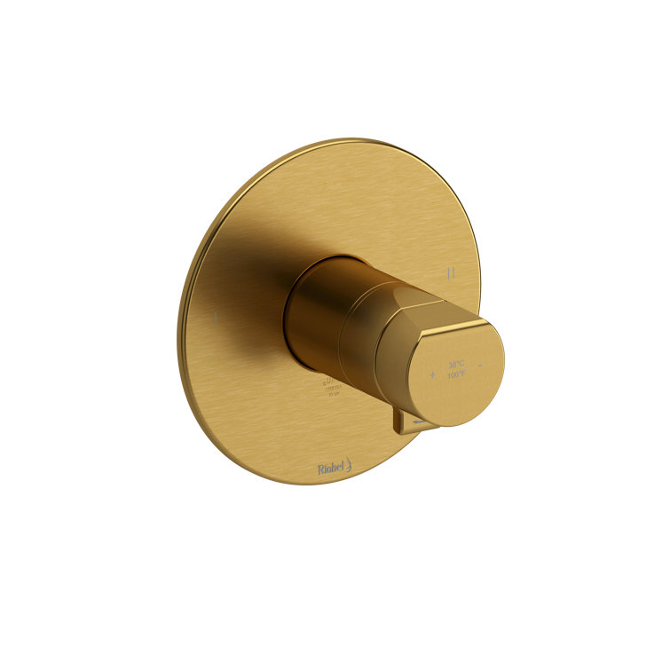 Brushed Chrome Thermostatic Shower Knob with Rust Resistance