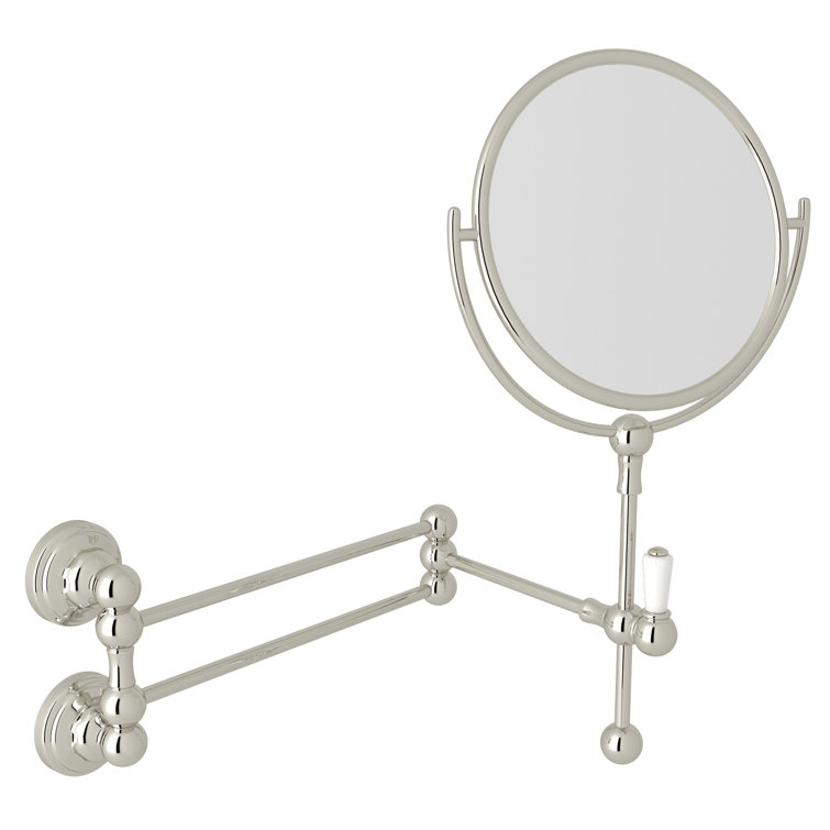 Polished Nickel Extendable Wall Mounted Shaving Mirror