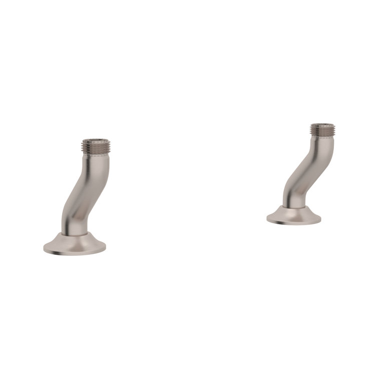 Elegant Satin Nickel Traditional Bridge Kitchen Faucet