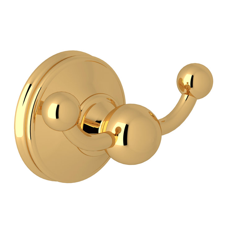 Polished Nickel Traditional Double Wall Mounted Robe Hook