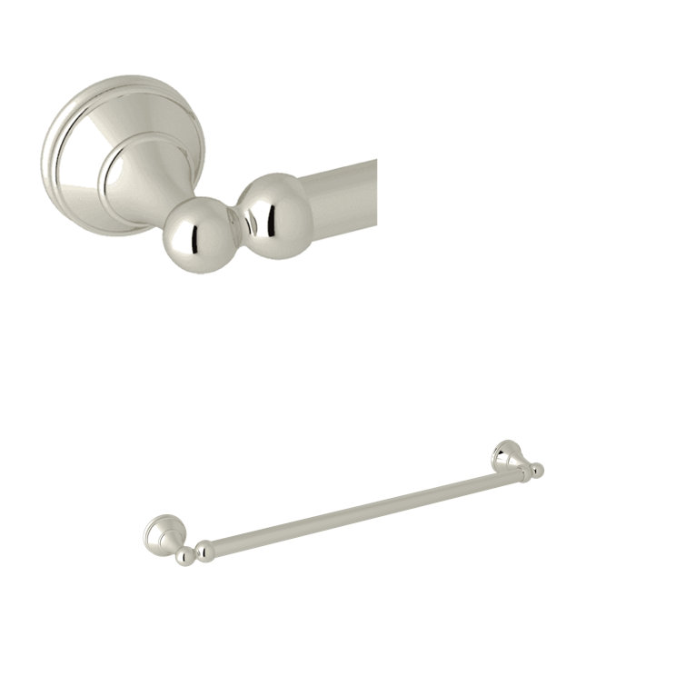 Georgian Era Polished Nickel 20" Wall Mounted Towel Bar
