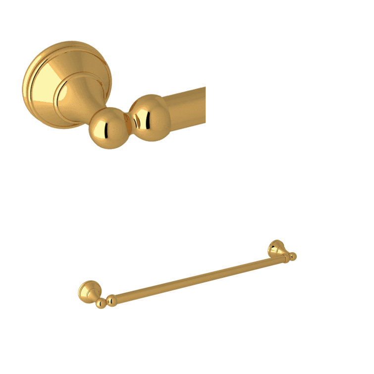 Georgian Era Polished Nickel Wall Mounted Towel Bar