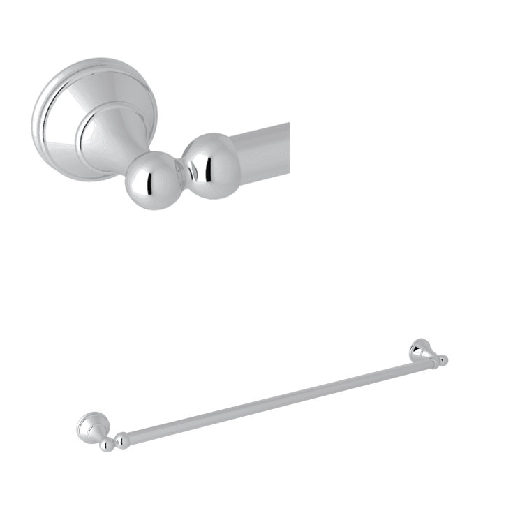 Classic 25.5" Polished Nickel Wall Mounted Towel Bar