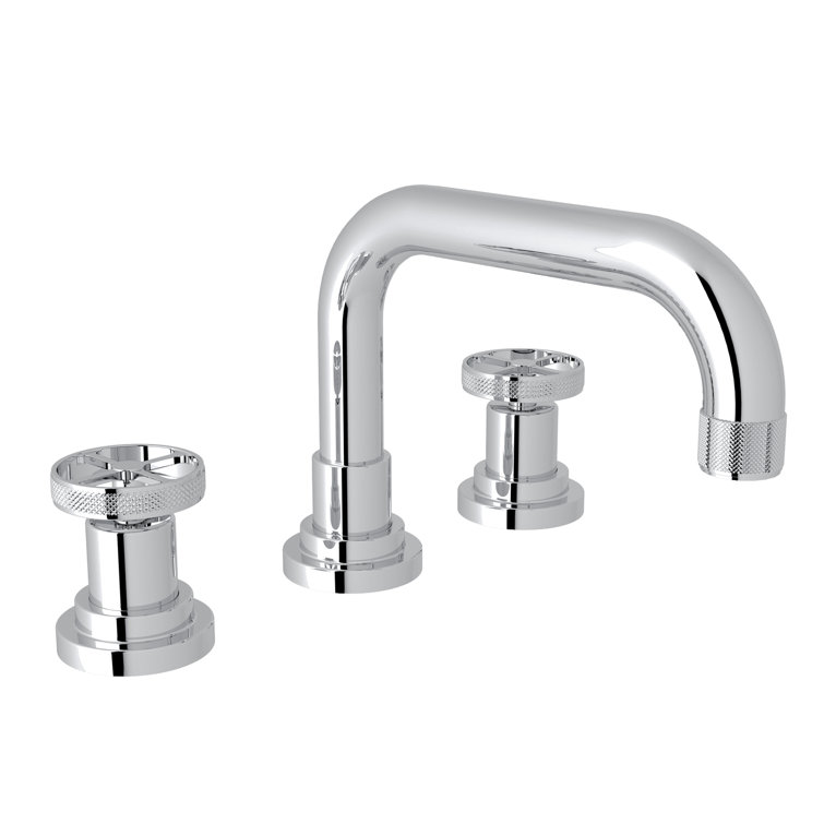 Modern Campo 8" Polished Nickel Widespread Bathroom Faucet