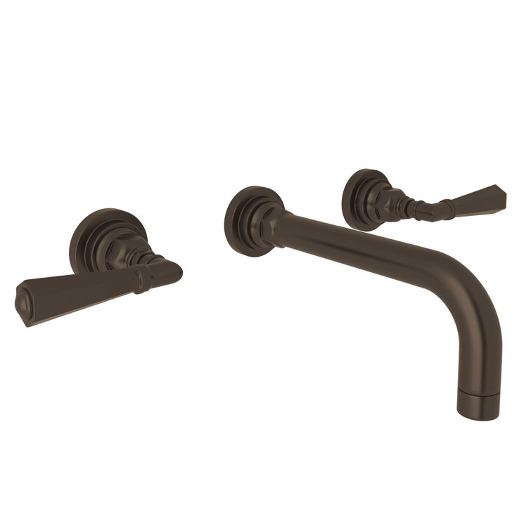 San Giovanni Polished Nickel Wall Mounted Widespread Faucet