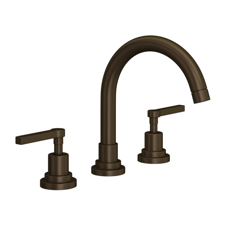 Elegant Lombardia 8'' Polished Nickel Widespread Bathroom Faucet with Crystal Handles