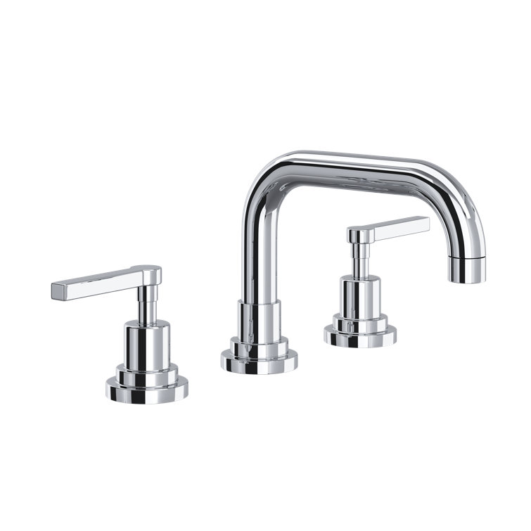 Modern Polished Chrome Brass Widespread Bathroom Faucet