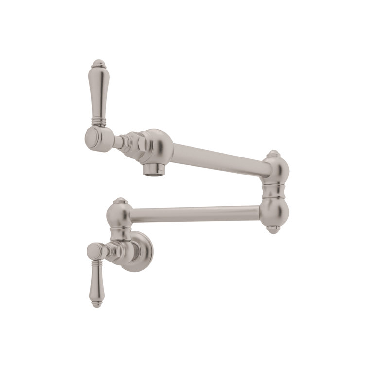 Polished Nickel Wall Mounted Brass Pot Filler